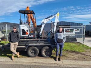 New Bobcat E20 excavator sold by FSR Equip Colac